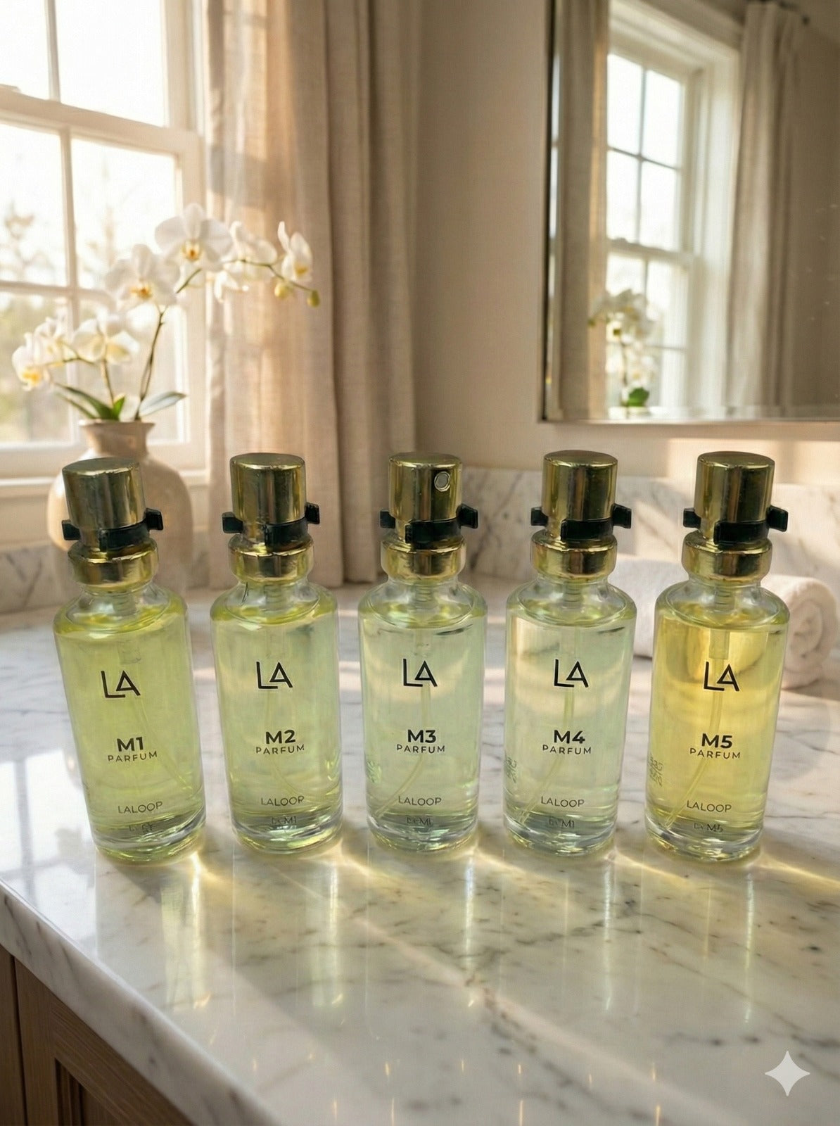 Kit 03 – Ferrari Black (M5) + 212 Vip Black (M4) + Sauvage (M3) + Bleu de Chanel (M2) + Aventus (M1) (Perfume Masculino Contratipo)