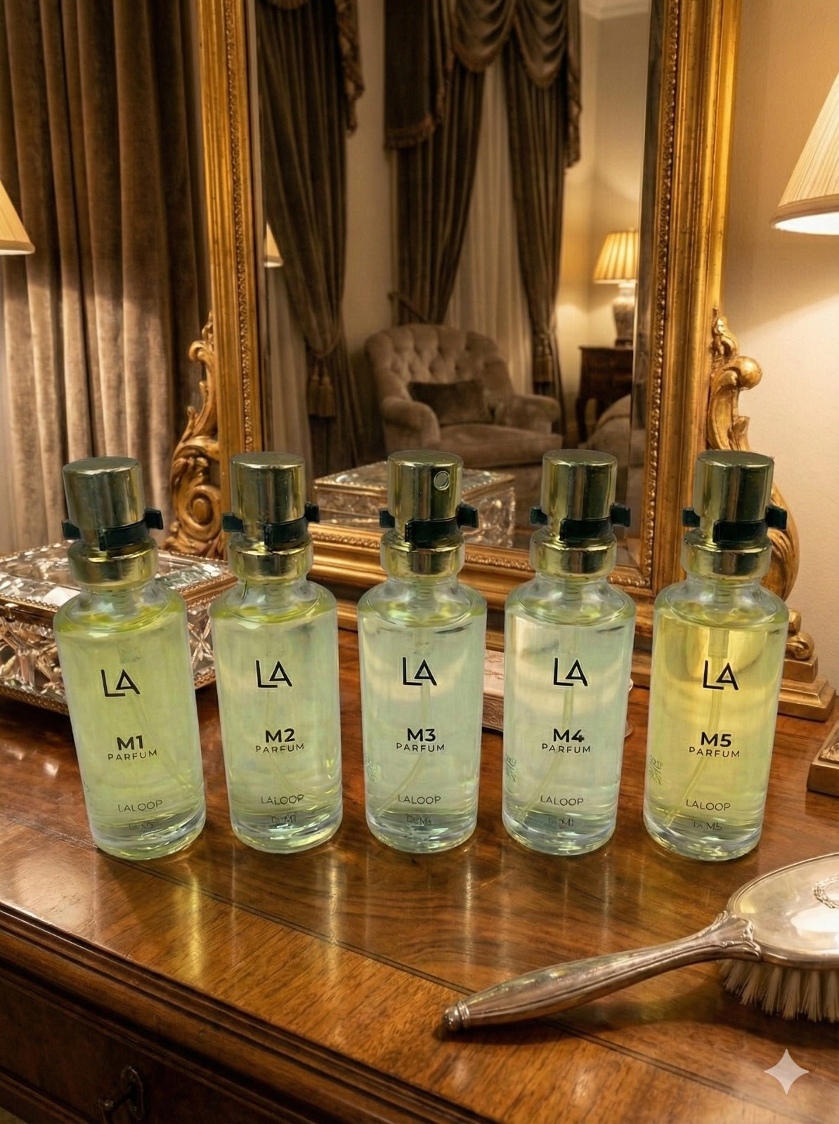 Kit 03 – Ferrari Black (M5) + 212 Vip Black (M4) + Sauvage (M3) + Bleu de Chanel (M2) + Aventus (M1) (Perfume Masculino Contratipo)